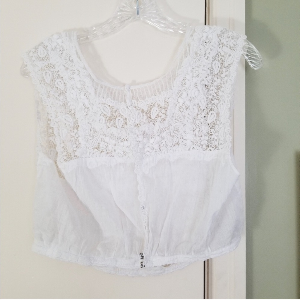 Vintage lace camisole, 1910s, excellent condition, modern S-M - Picture 5 of 6